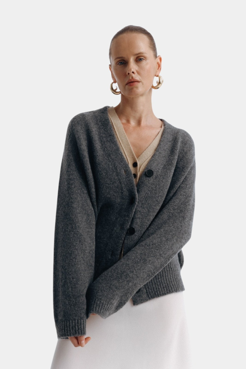 Серый кардиган GAW242504 KATERINA KVIT