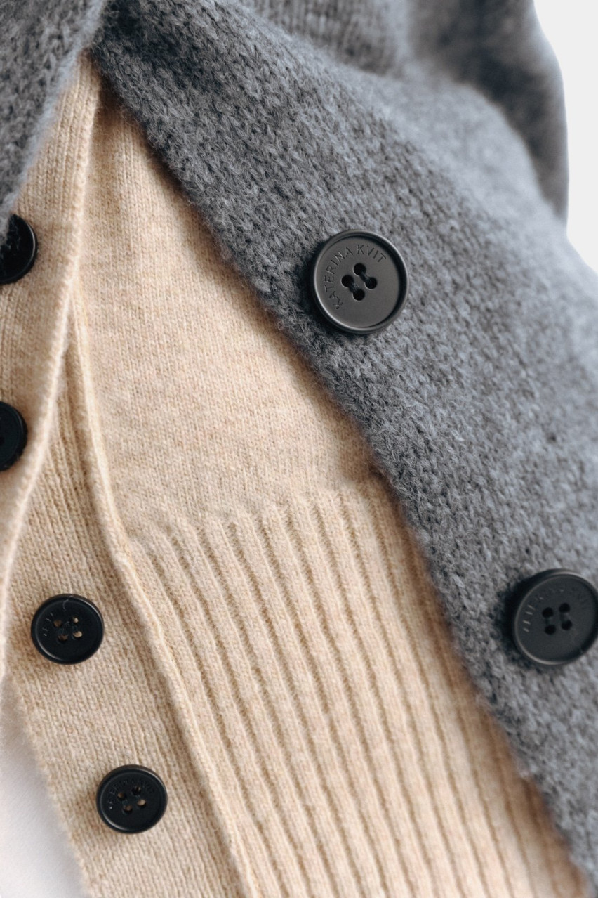 Серый кардиган GAW242504 KATERINA KVIT