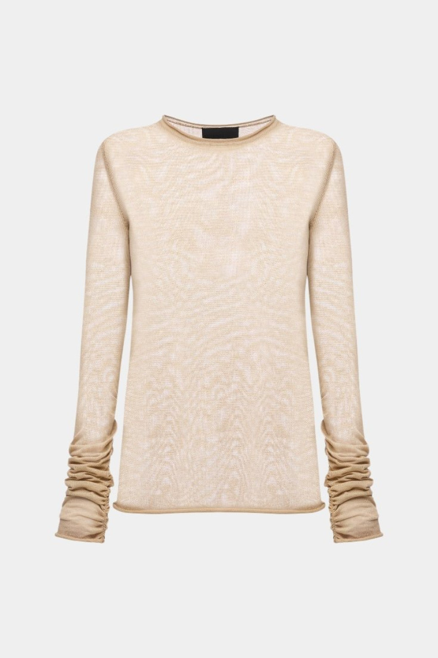 Бежевый вязаный джемпер SAW242503 KATERINA KVIT