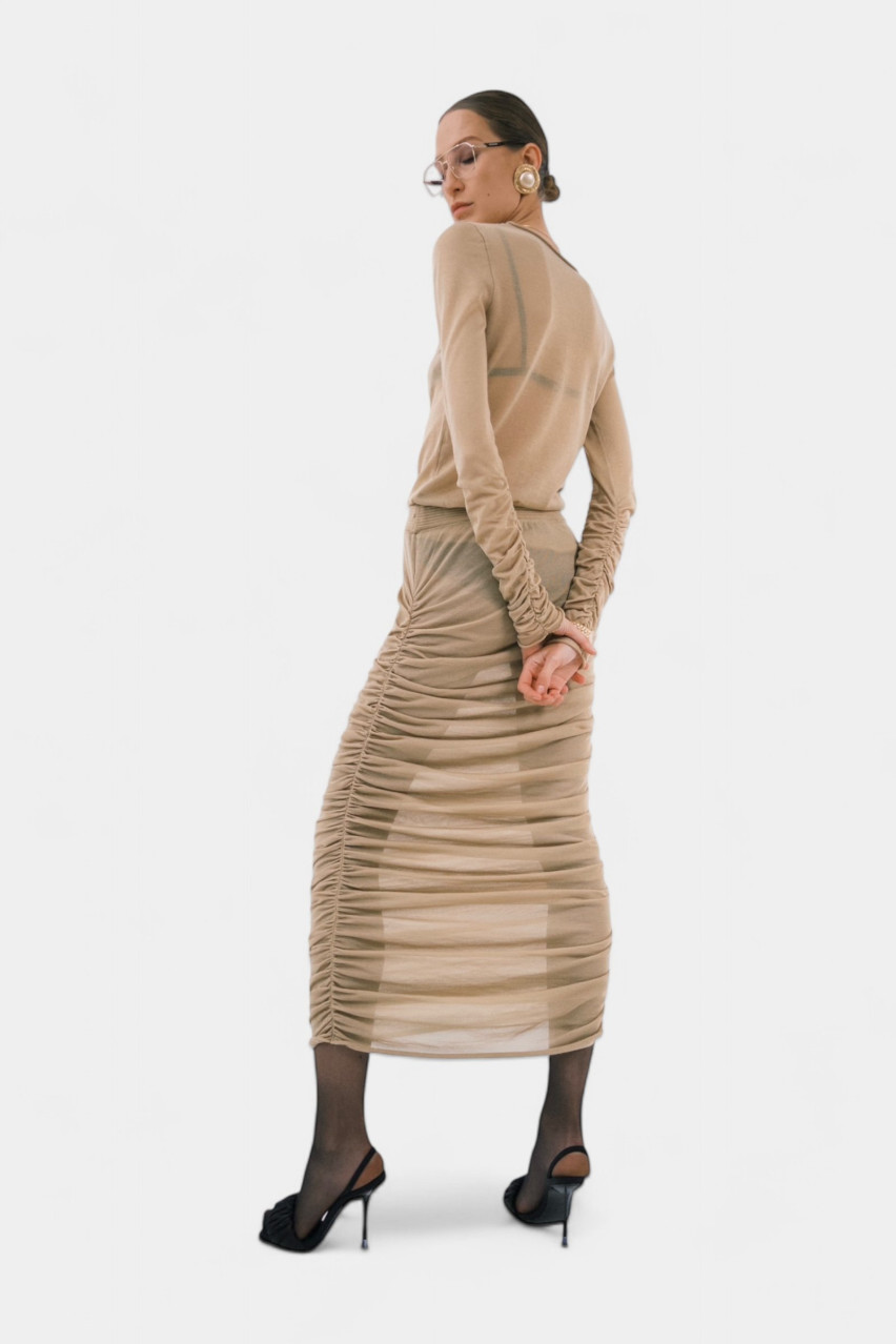 Бежевый вязаный джемпер SAW242503 KATERINA KVIT