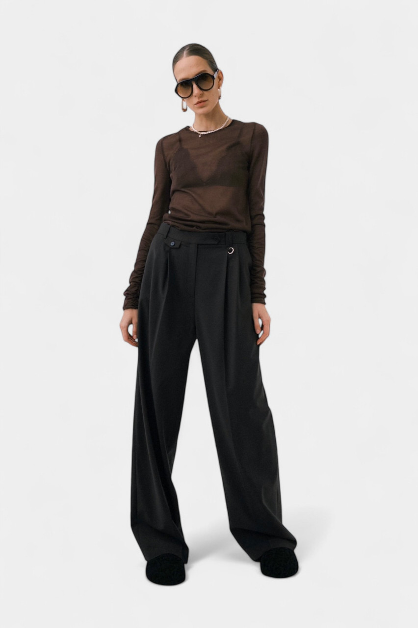 Шоколадный джемпер вязаный SAW242503 KATERINA KVIT