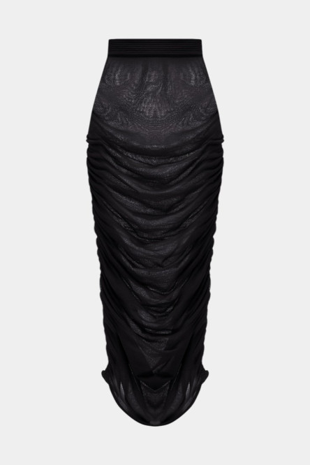 Черная вязаная юбка