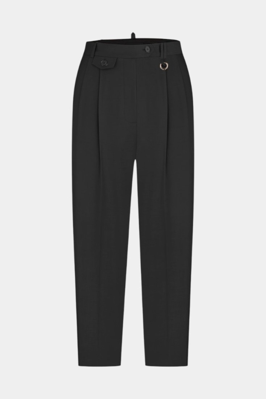 Черные брюки прямого кроя BSS250002 KATERINA KVIT