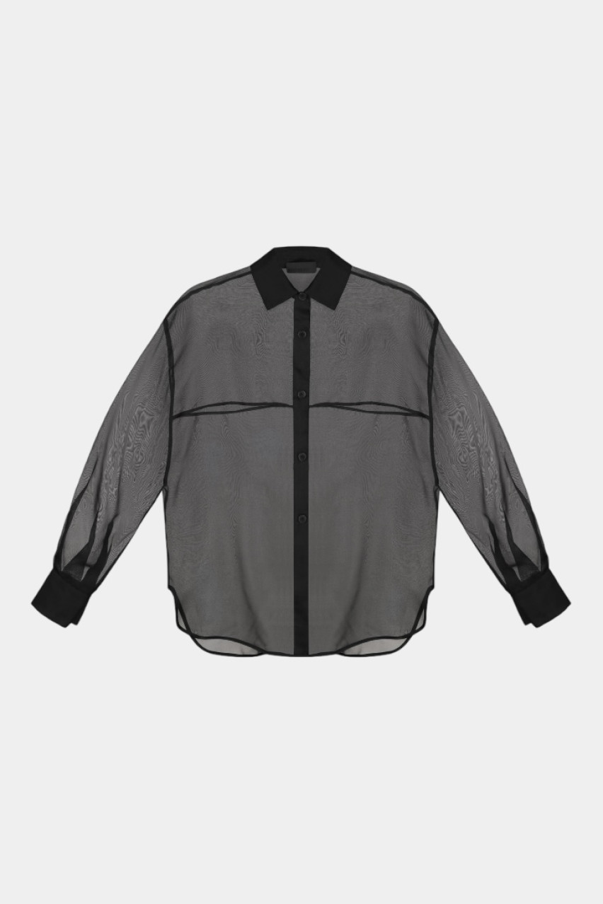 Чорна шовкова сорочка RSS250001 KATERINA KVIT