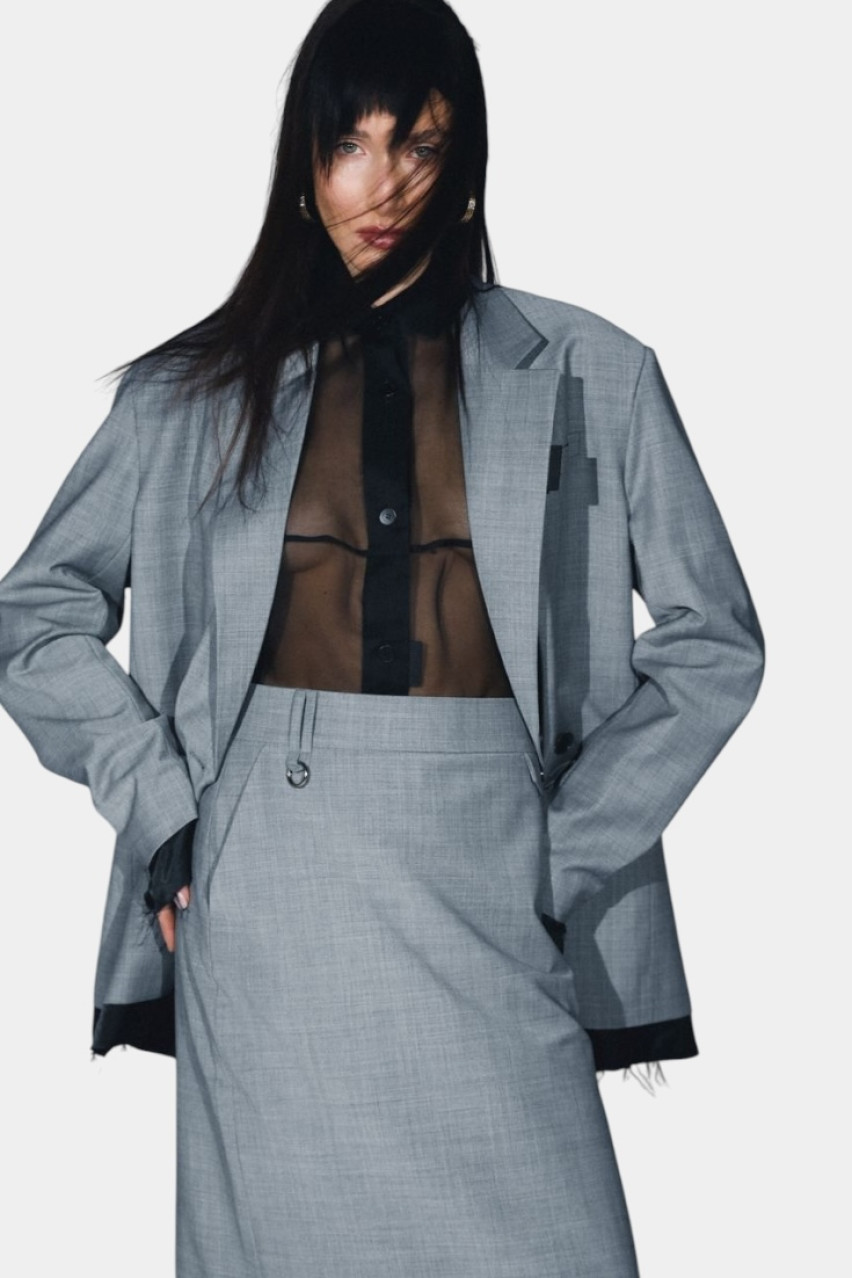 Чорна шовкова сорочка RSS250001 KATERINA KVIT