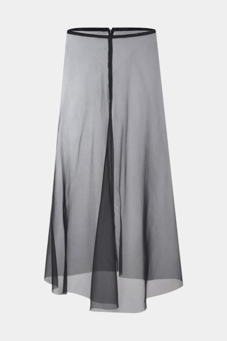 Чорна шовкова спідниця