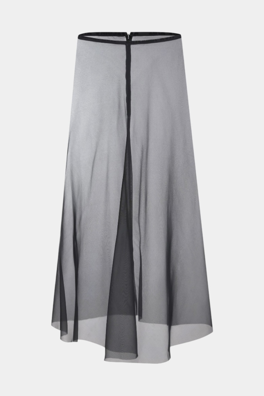 Чорна шовкова спідниця USS250007 KATERINA KVIT