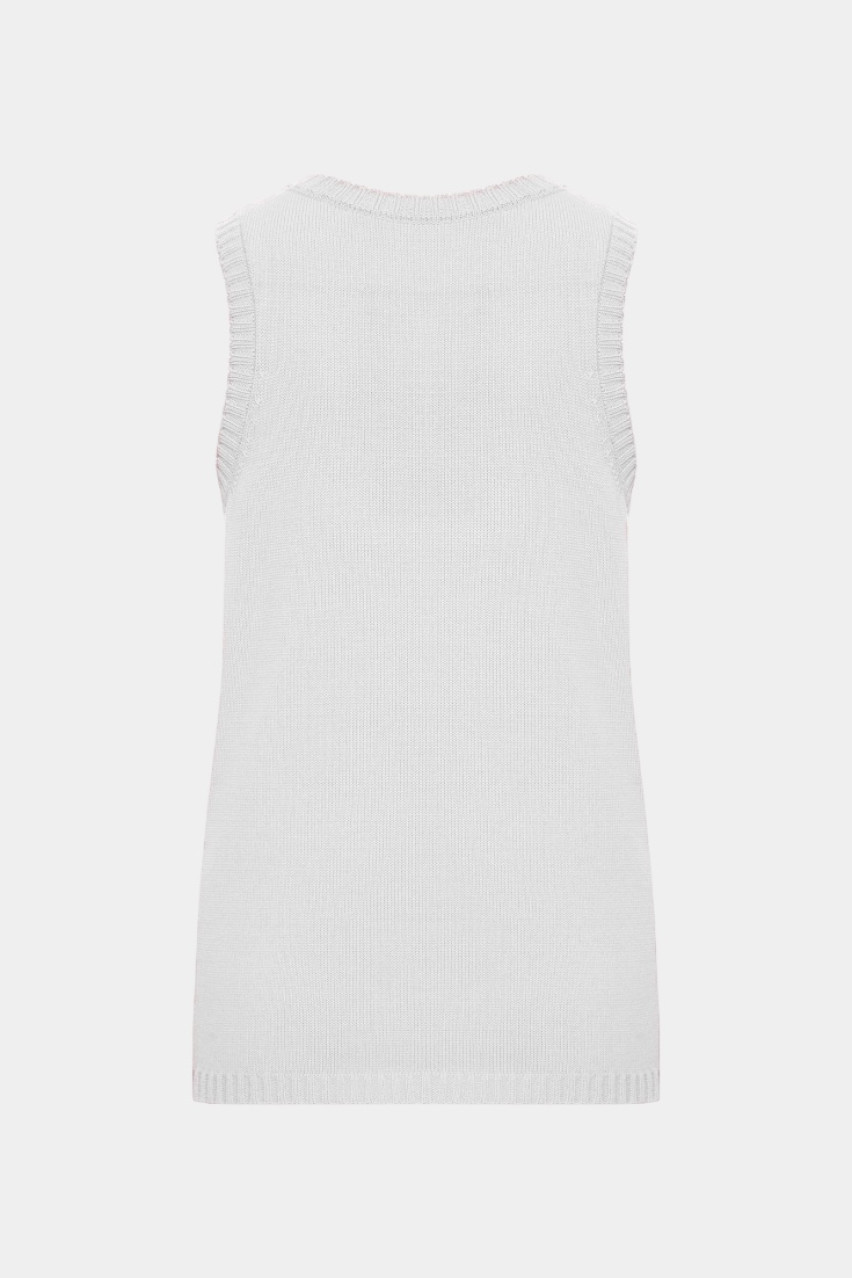 Біла бавовняна майка TSS250011 KATERINA KVIT