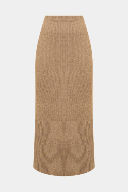 Бежева вʼязана спідниця
