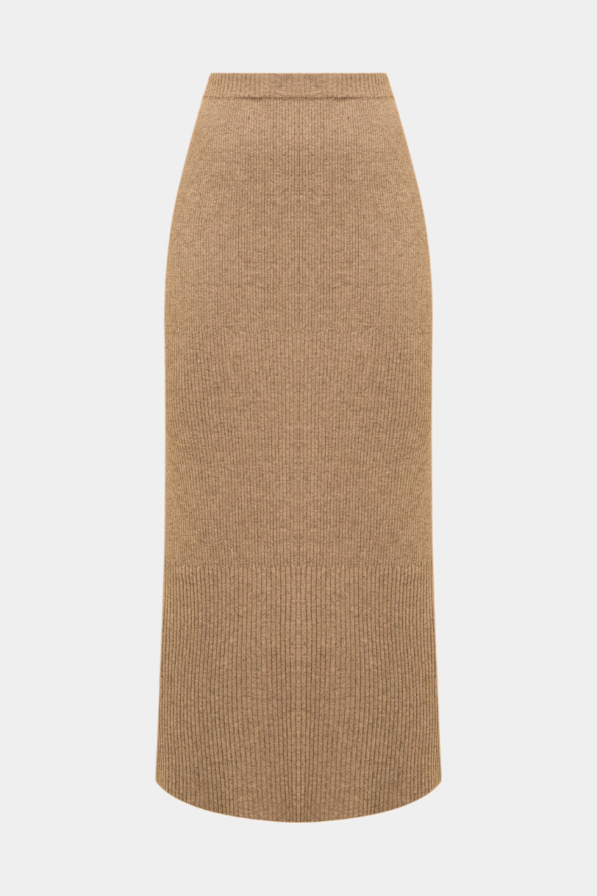 Бежева вʼязана спідниця USS250009 KATERINA KVIT