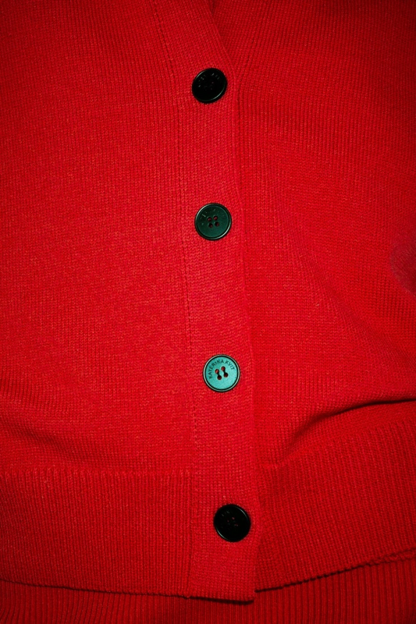 Червоний кардиган GSS250002 KATERINA KVIT