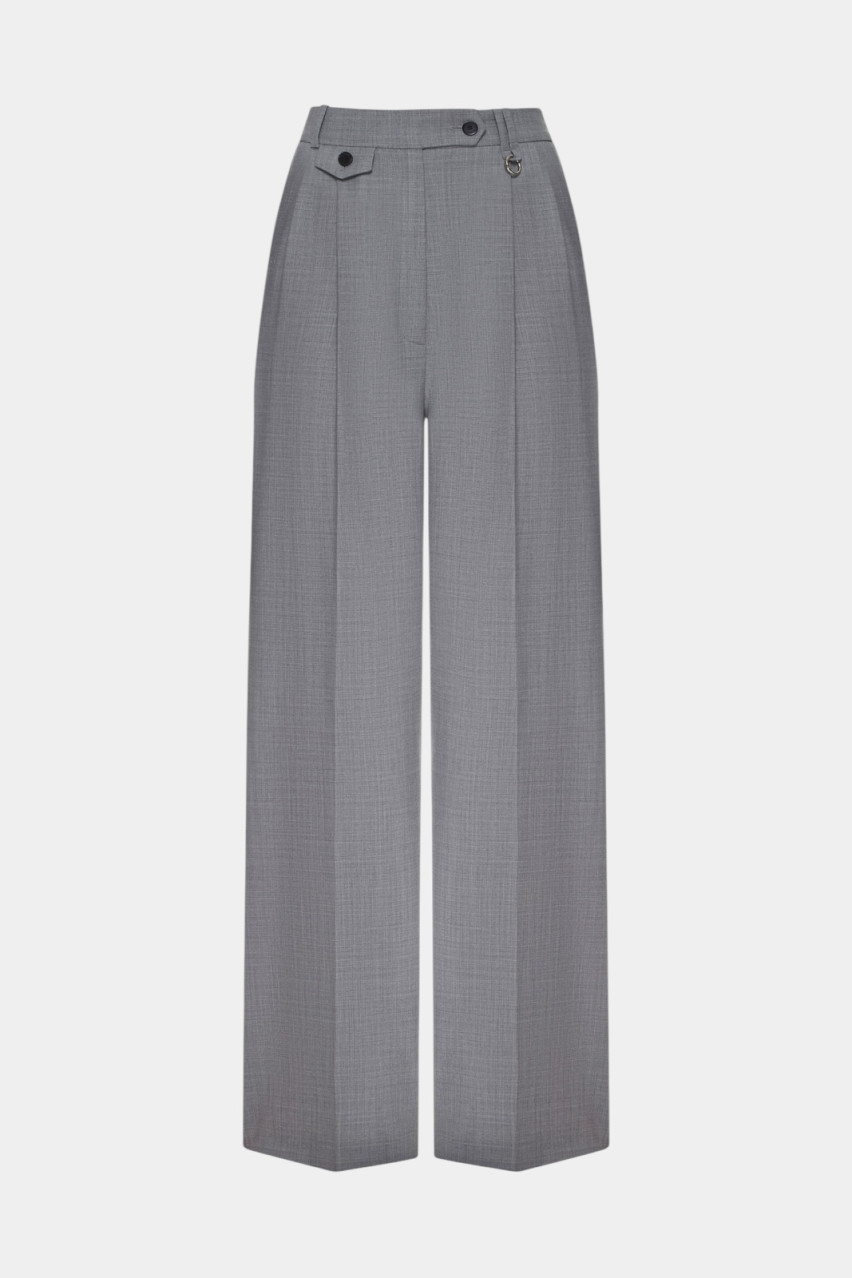 Серые брюки широкого кроя BSS250001 KATERINA KVIT