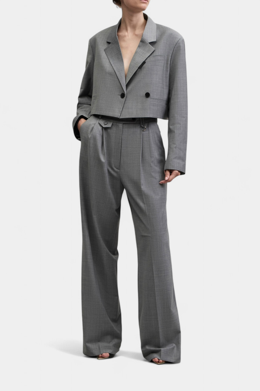 Серые брюки широкого кроя BSS250001 KATERINA KVIT