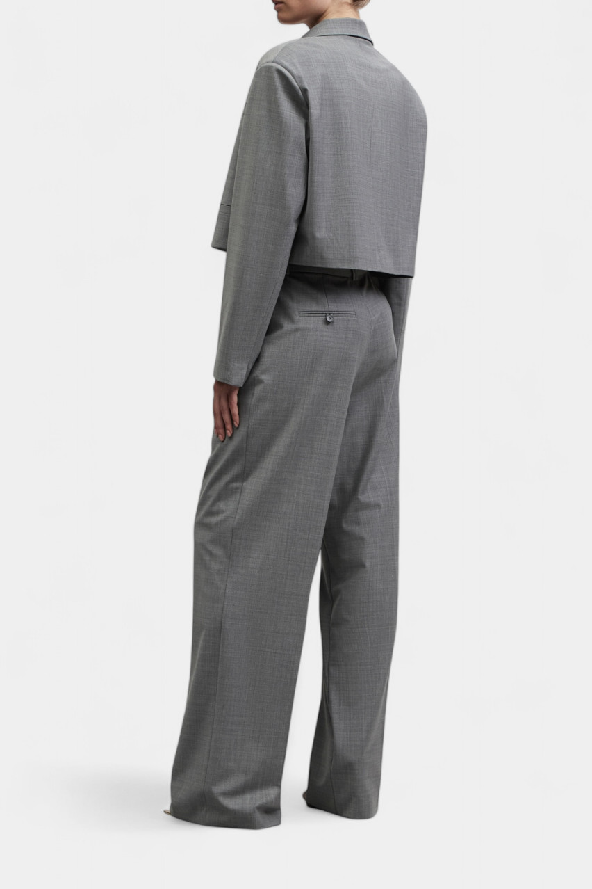 Серые брюки широкого кроя BSS250001 KATERINA KVIT