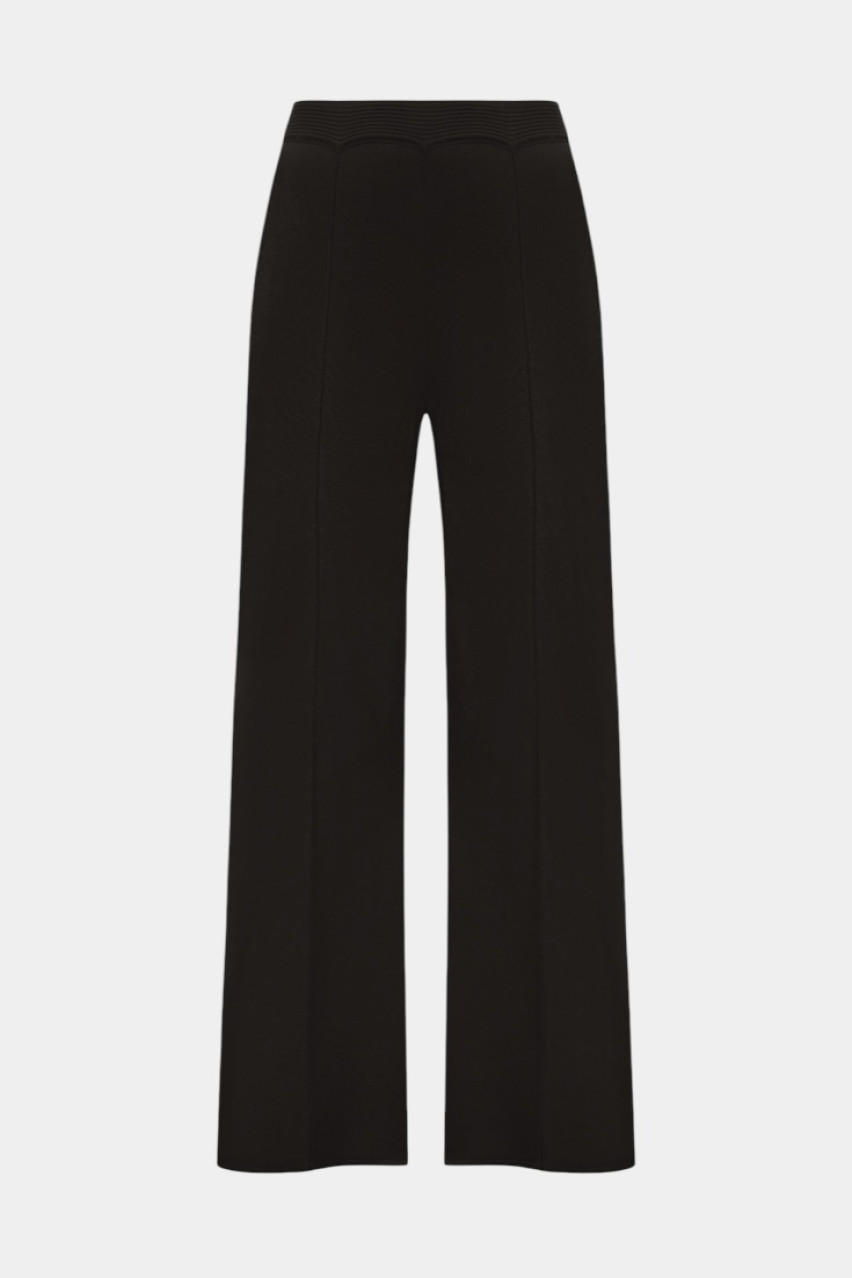 Чорні трикотажні брюки BSS250012 KATERINA KVIT