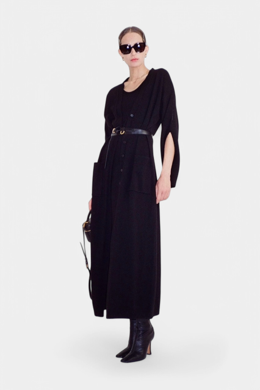 Чорний подвійний шкіряний пояс BeltSS250001 KATERINA KVIT