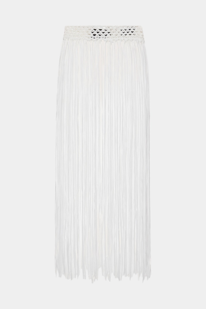 Білий трикотажний пояс ручної роботи BeltSS250003 KATERINA KVIT