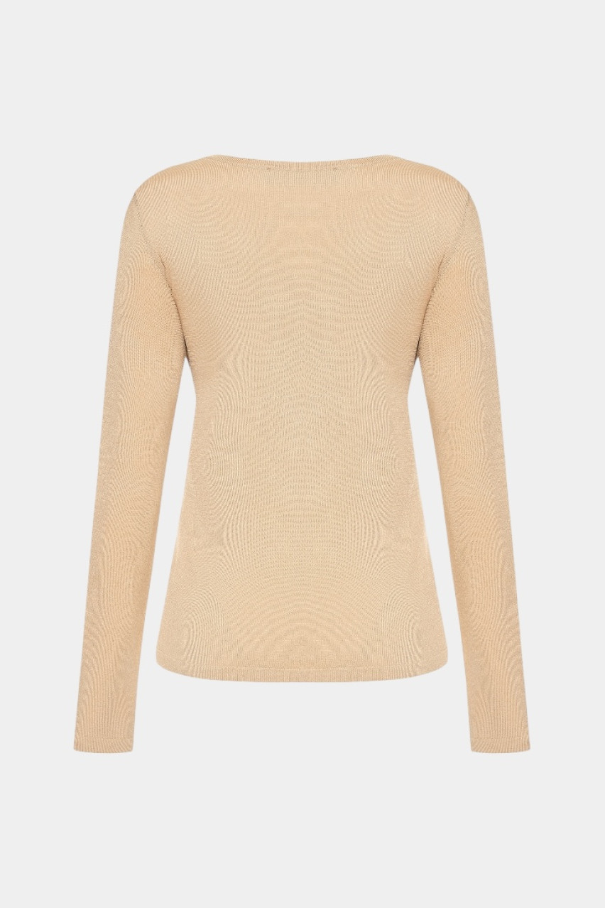 Бежевий вʼязаний кардиган GSS250003 KATERINA KVIT