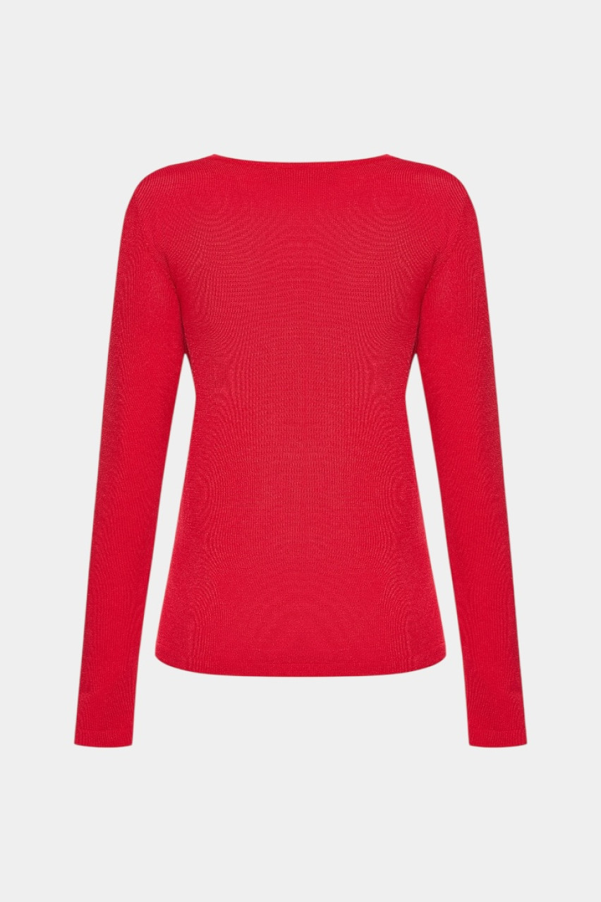 Червоний вʼязаний кардиган GSS250003 KATERINA KVIT