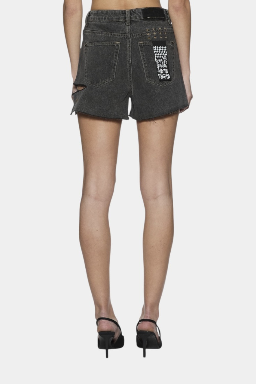 Темно-серые джинсовые минишорты Rise N Hi Cinder Sliced ​​WSP25WA003 Ksubi