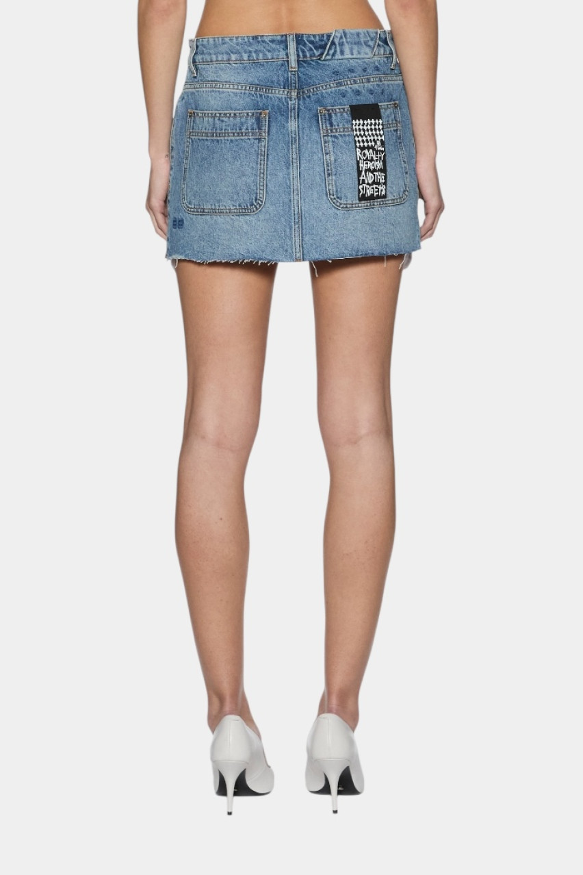 Синяя джинсовая мини-юбка Low Rider Swept WSP25SK002 Ksubi