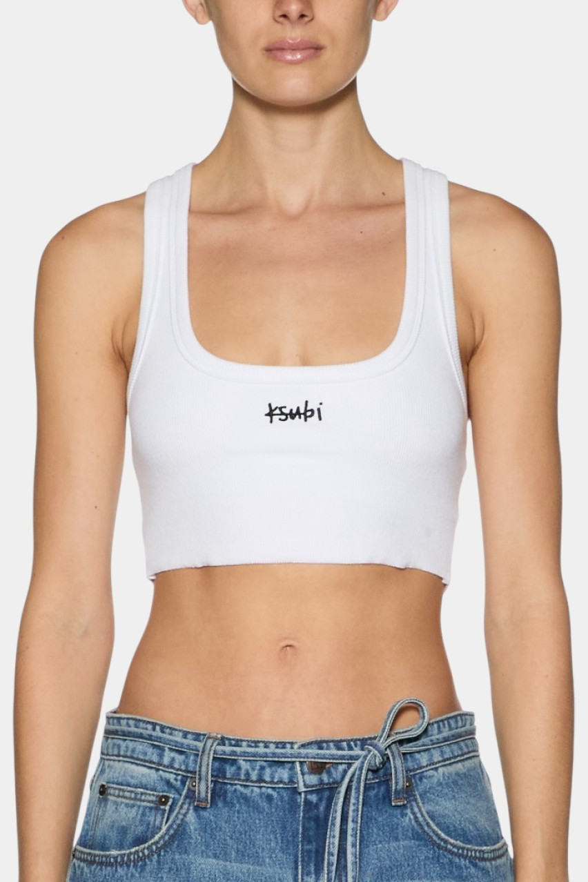 Белый укороченный топ 1999 Origin White WSP25SI001 Ksubi