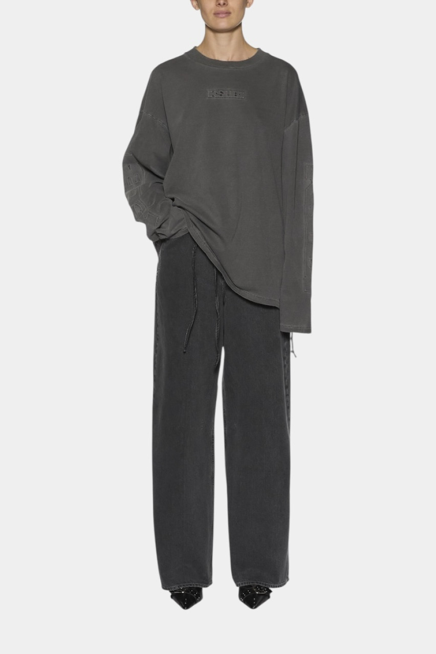 Графитный лонгслив Sott Boyfriend Charcoal WSP25TE010 Ksubi