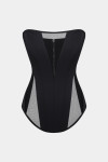 Черный корсет Lolly с черной сеткой