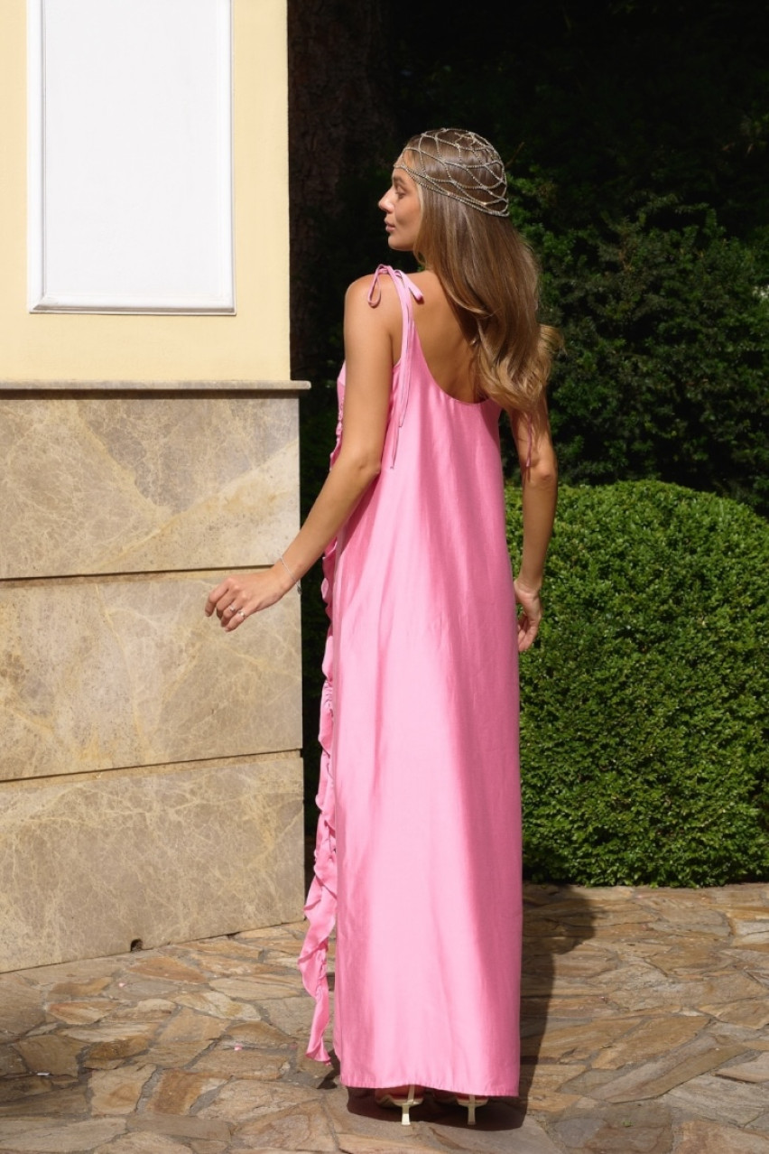 Рожева сукня Fiesta в стилі бохо LALOCA