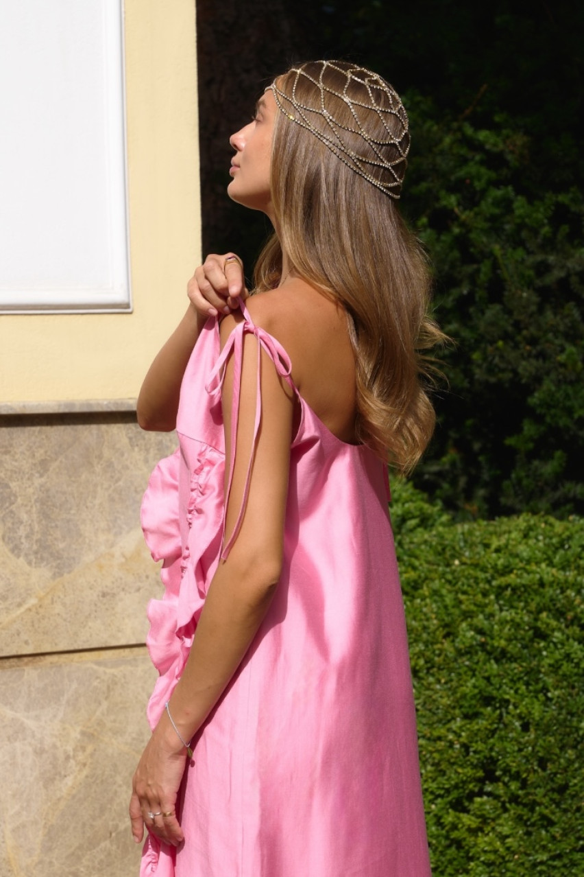 Рожева сукня Fiesta в стилі бохо LALOCA