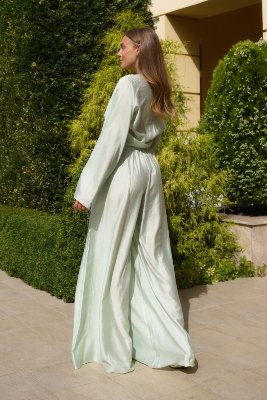 Мʼятний костюм La Fleur з топом та брюками LALOCA