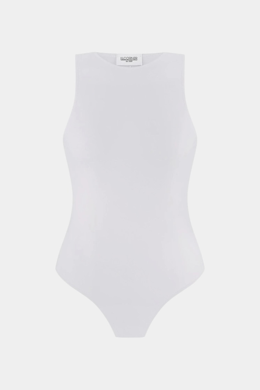 Белое классическое боди LILCORNER