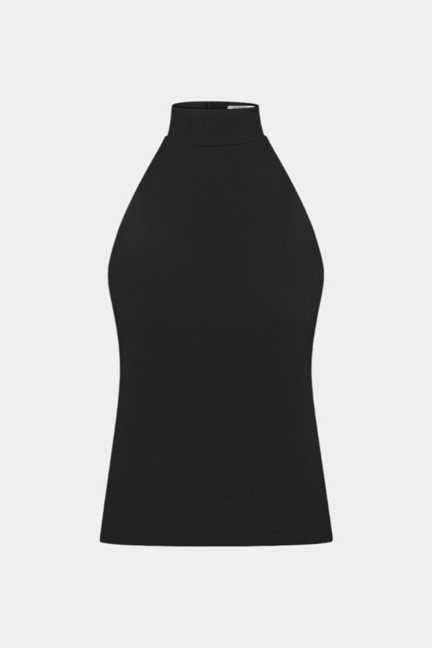 Чорний топ з відкритою спиною LILCORNER