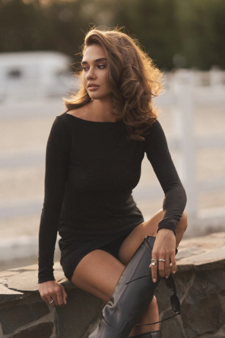 Чорний лонгслів LILCORNER