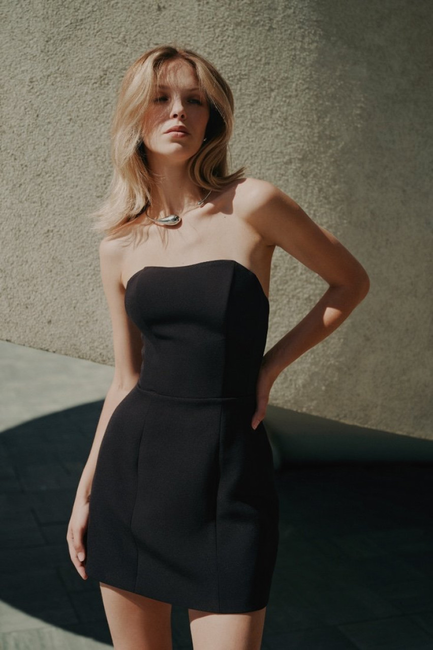 Черное корсетное миниплатье 113 LILI MAGER