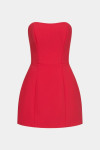 Червона корсетна мінісукня