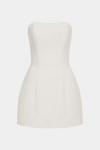 Молочна корсетна мінісукня