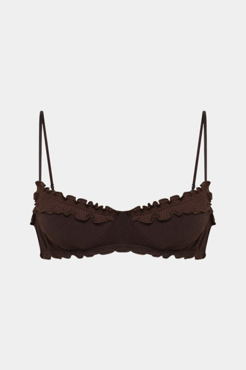 Шоколадний хвилястий ліф LL1057 LONDI