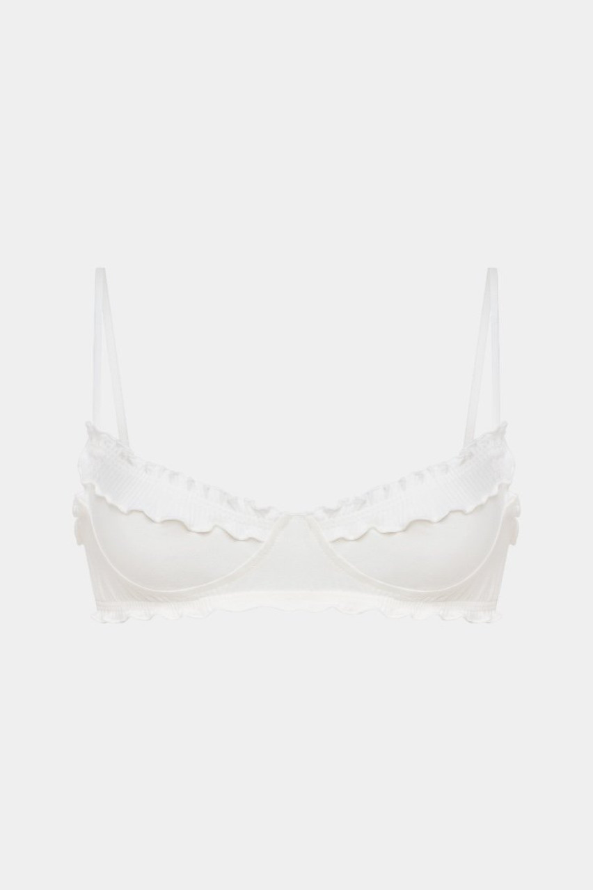 Білий хвилястий ліф LL1056 LONDI