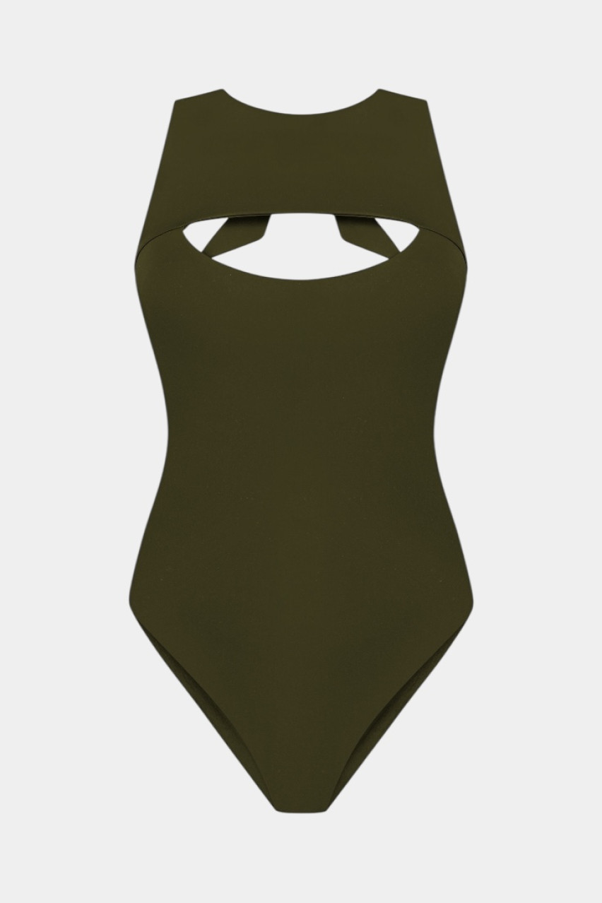 Хаки сплошной купальник Surf LUCKYREEF