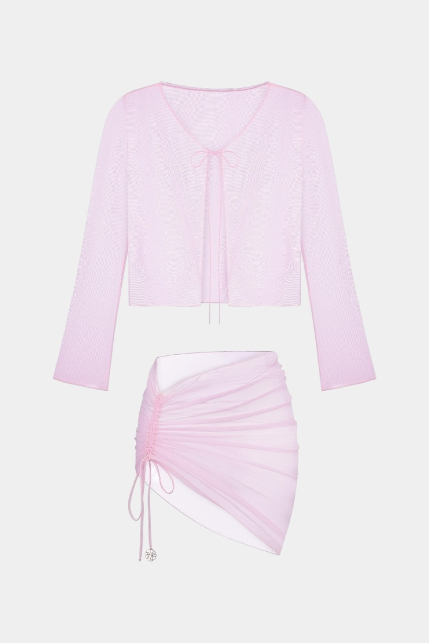 Рожевий комплект Luna із сітчастої тканини LUCKYREEF