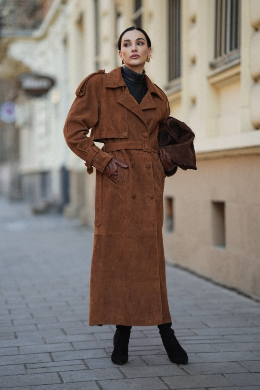 Кемел замшевий тренч LUKAVA