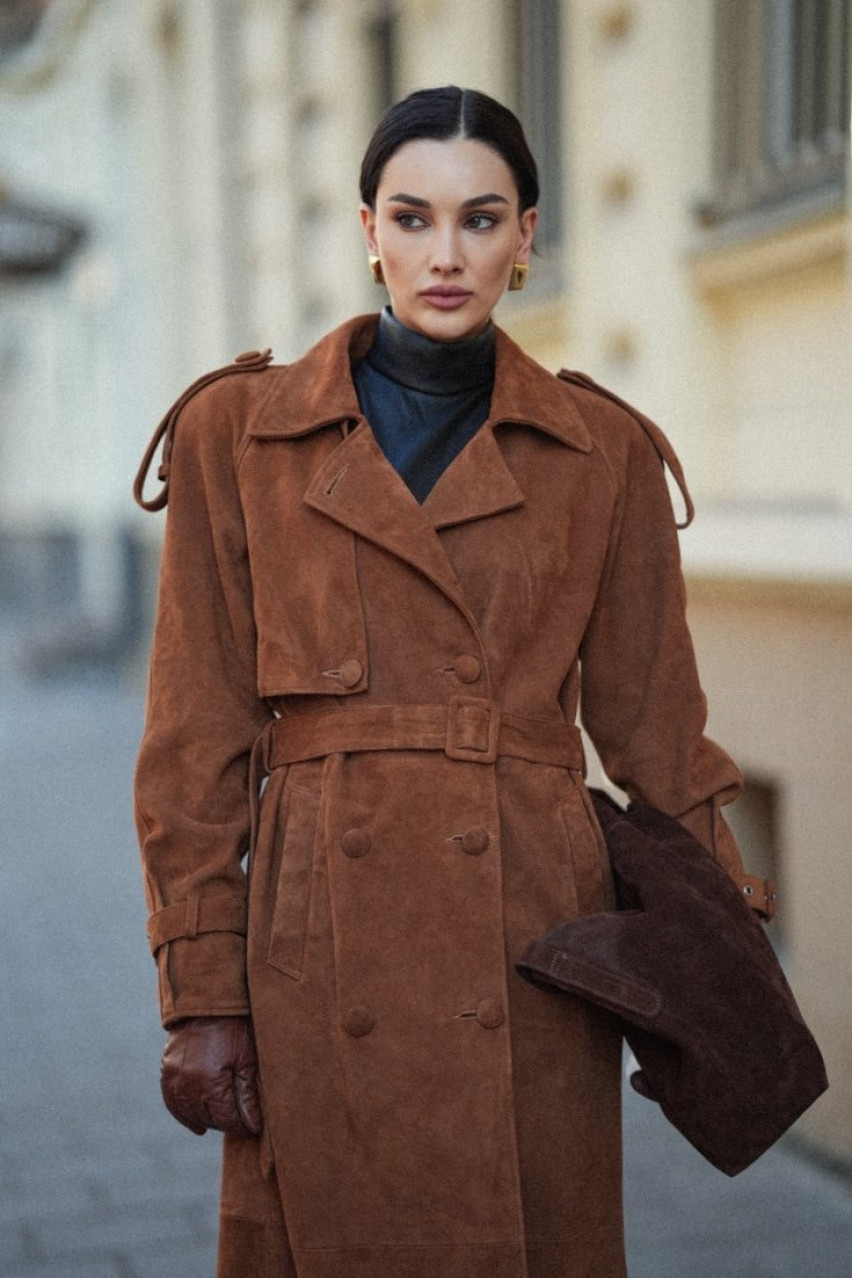 Кемел замшевий тренч LUKAVA