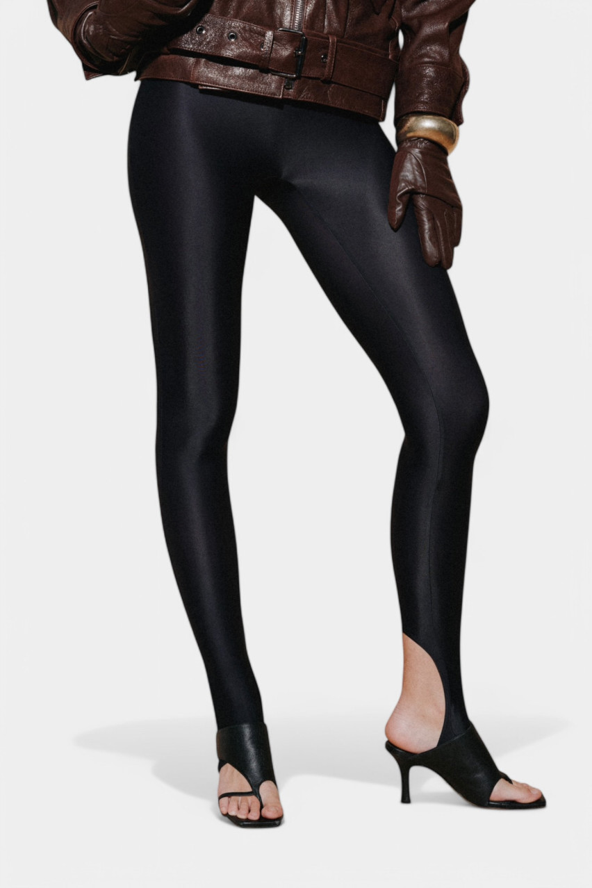 Темно-сині легінси з розрізами на щиколотках LUKAVA