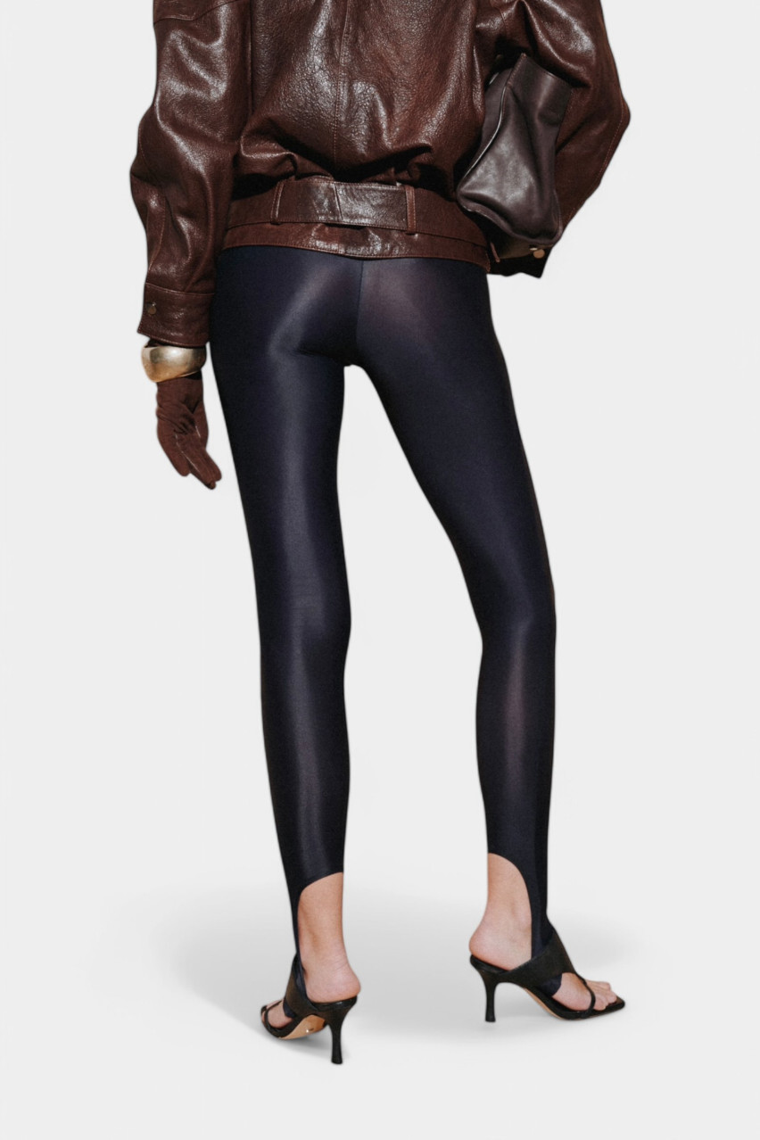 Темно-сині легінси з розрізами на щиколотках LUKAVA