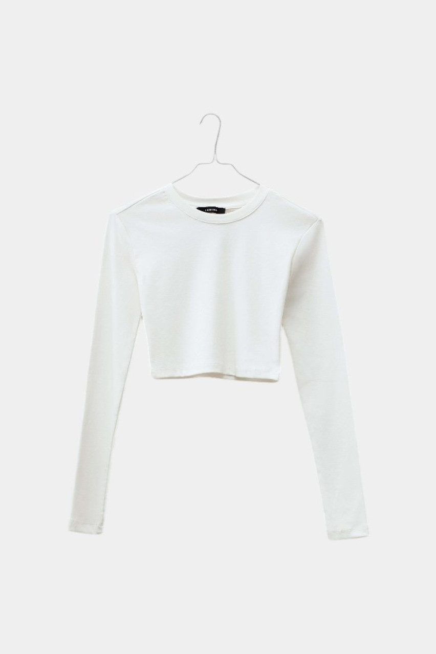 Білий бавовняний кроп-топ LC23460 LUMINA
