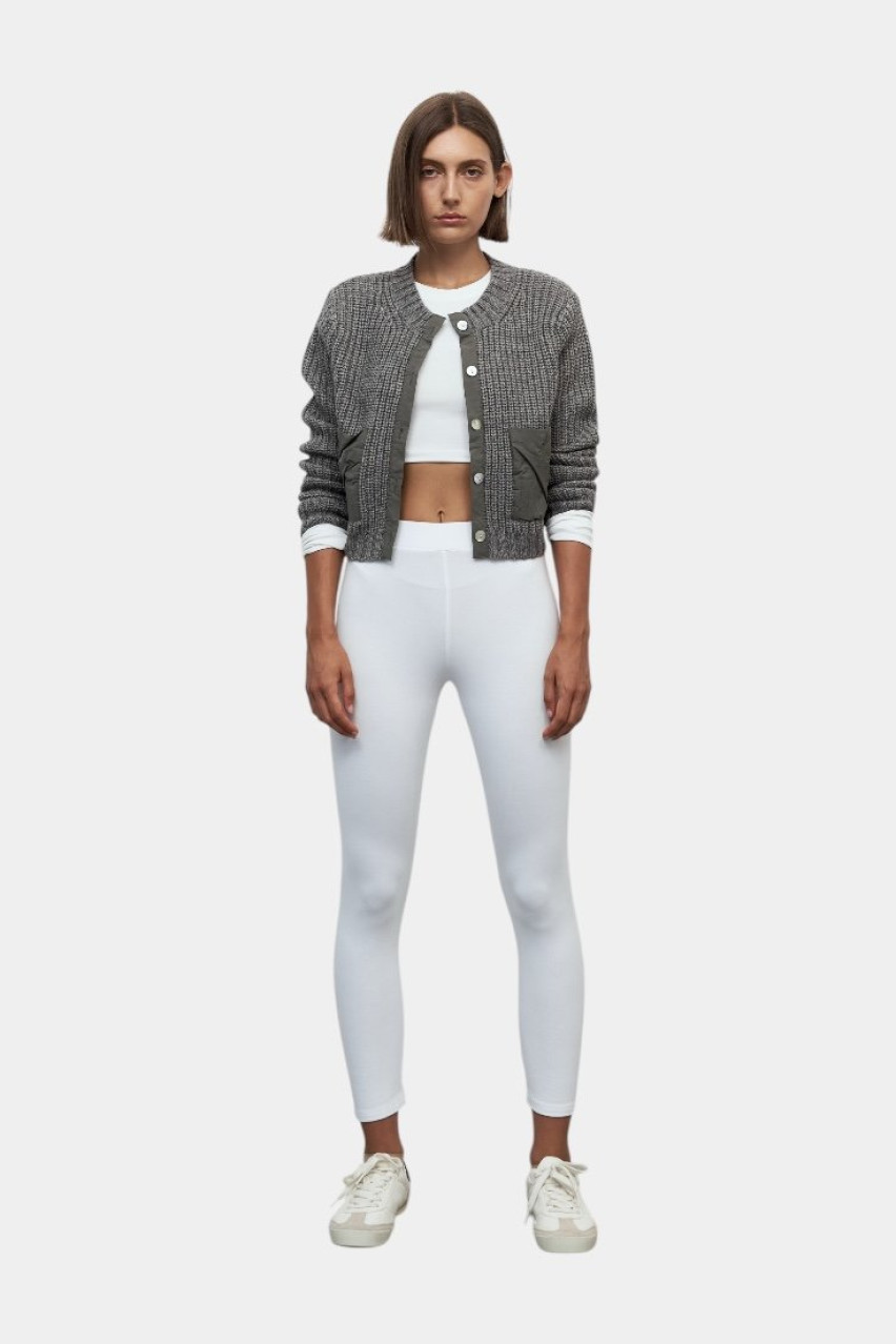 Білий бавовняний кроп-топ LC23460 LUMINA