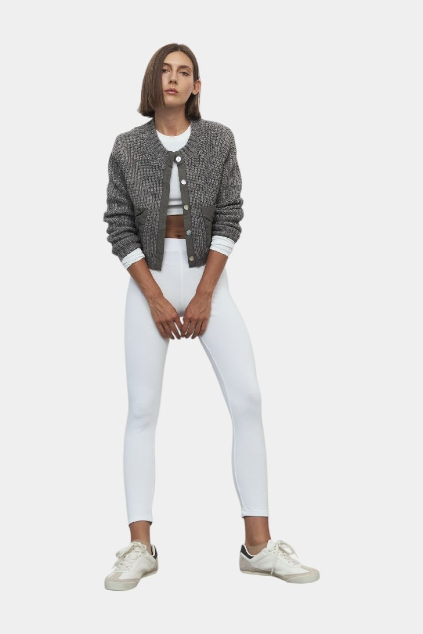 Білий бавовняний кроп-топ LC23460 LUMINA