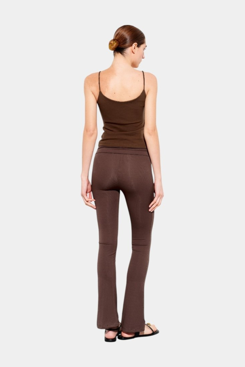 Коричнева бавовняна майка LC240031 LUMINA