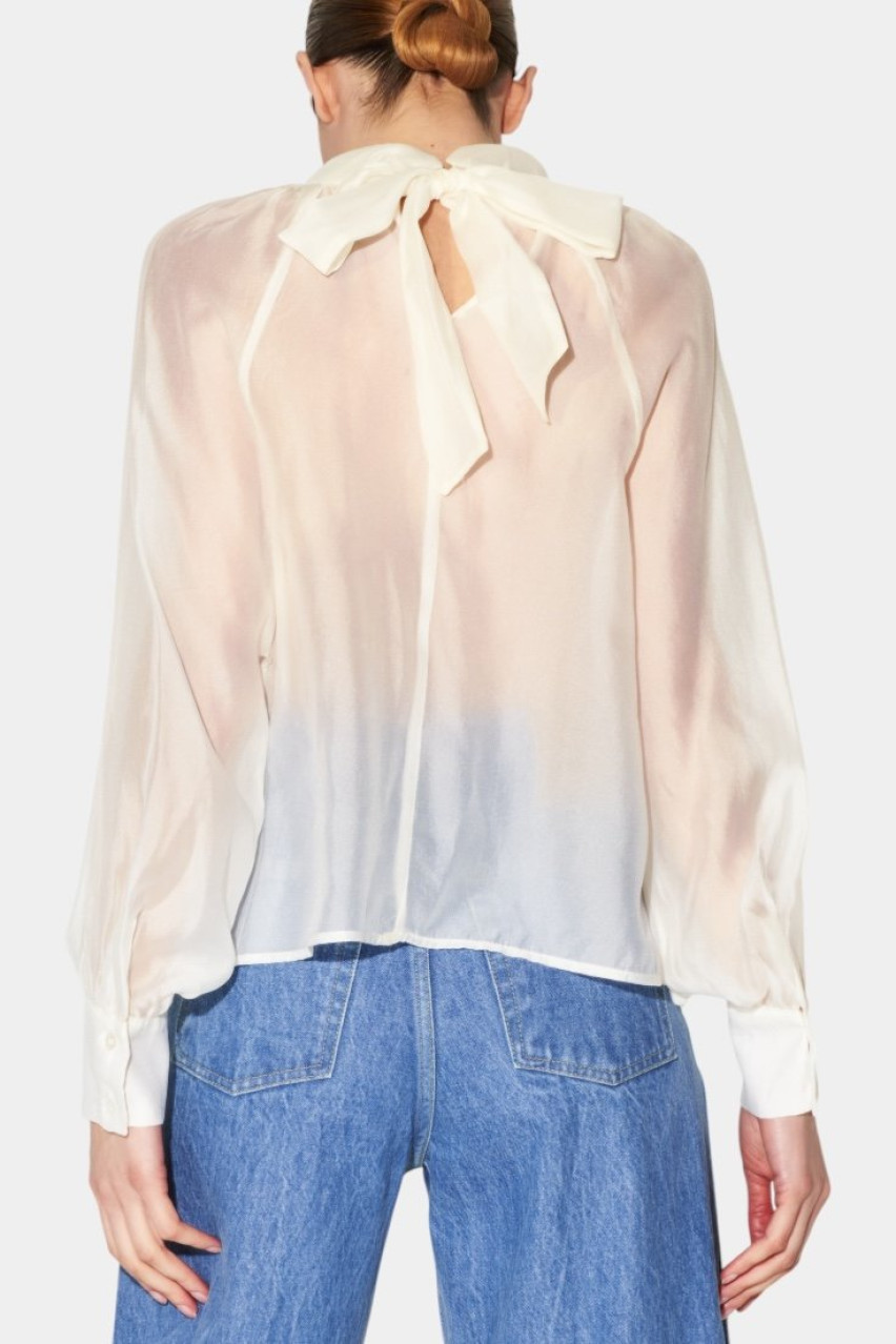 Молочная блуза с V-образным вырезом LC240495 LUMINA